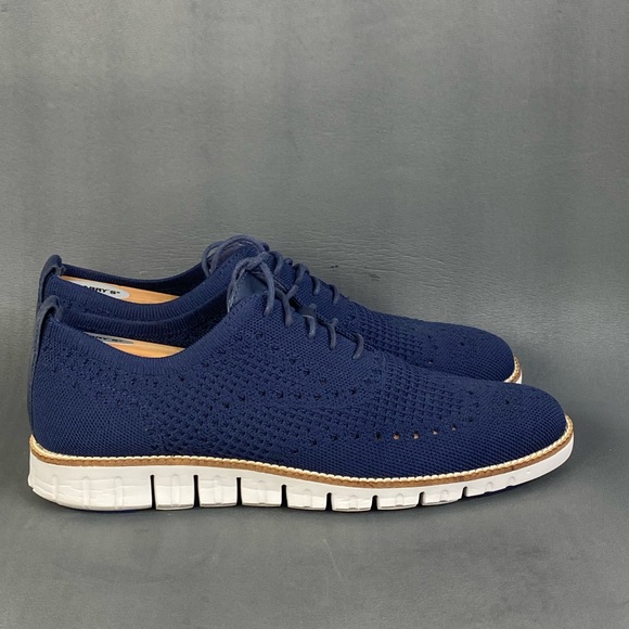 Cole Haan Other - Cole Haan Zerogrand Stitchlite Ox Marine Blue Knit Men's Size 9